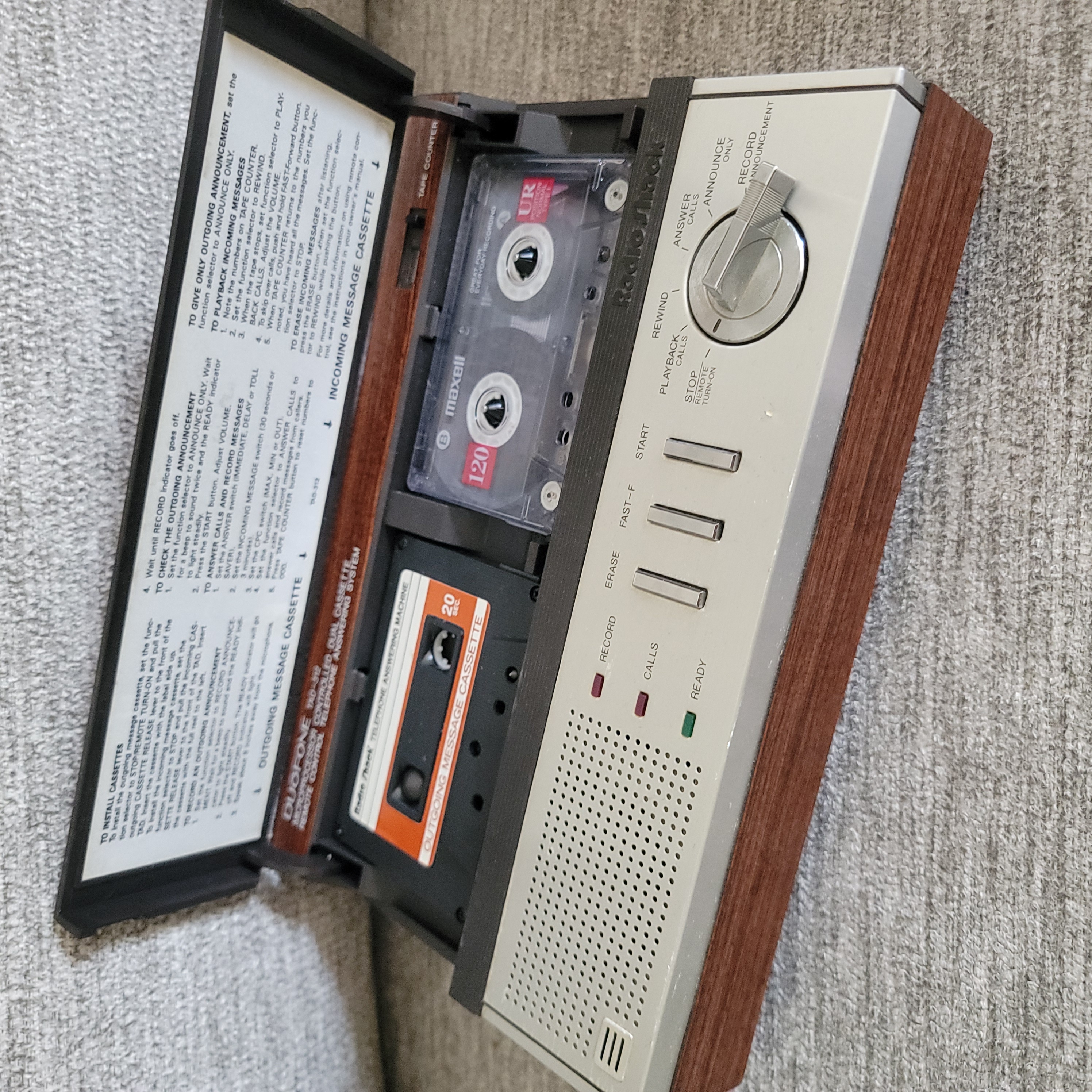 Vintage answering machine for rental